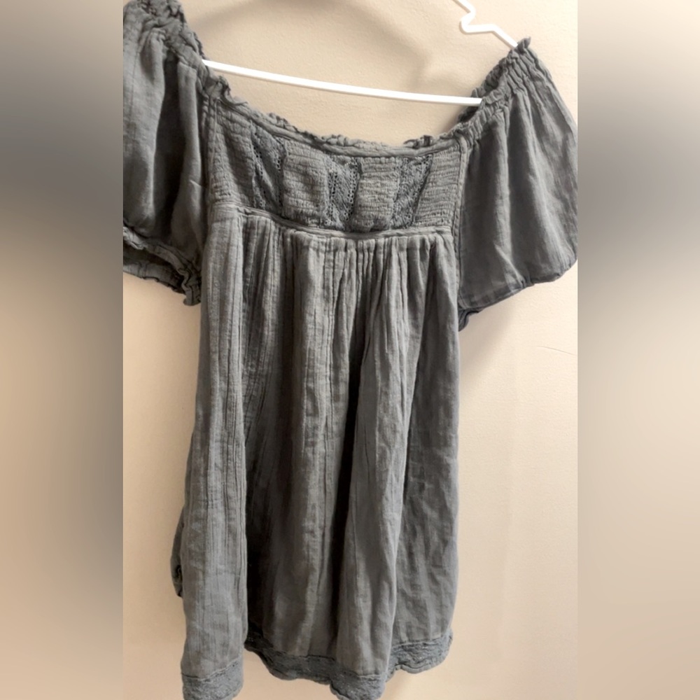 FREE SHIP 🔥 Free People Green Babydoll Dress Size S